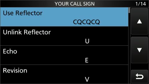 ic705_to_select_yourcallsign_usereflector_cqcqcq