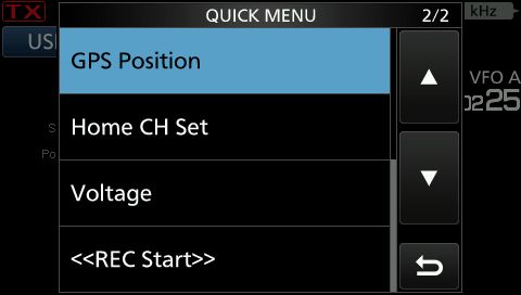 IC705 quick menu 2