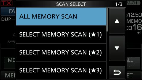 IC705 scan memory scan