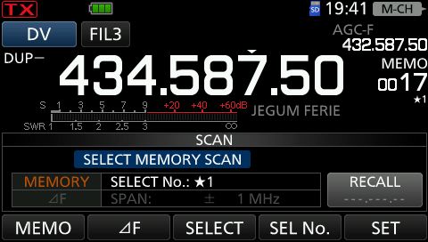 IC705 memory scan