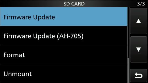 IC705 13 update firmware
