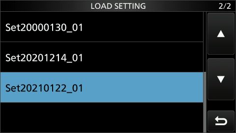 IC705 load settings 2