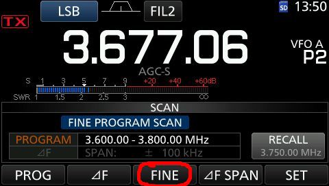 IC7300 scan program fine