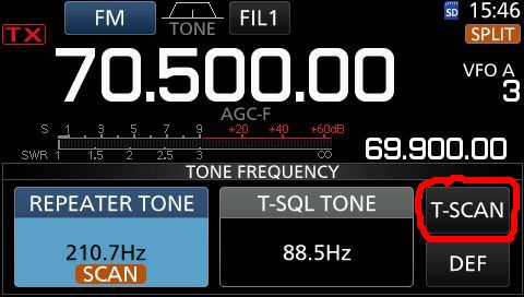IC7300 tone scan