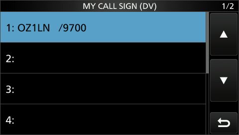 IC9700 my call 2