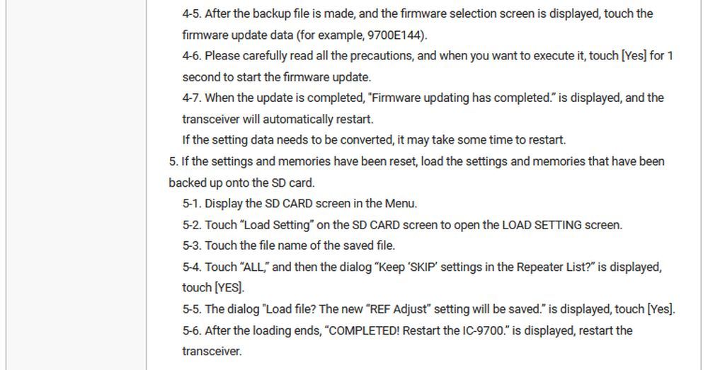 IC9700 update 144 04