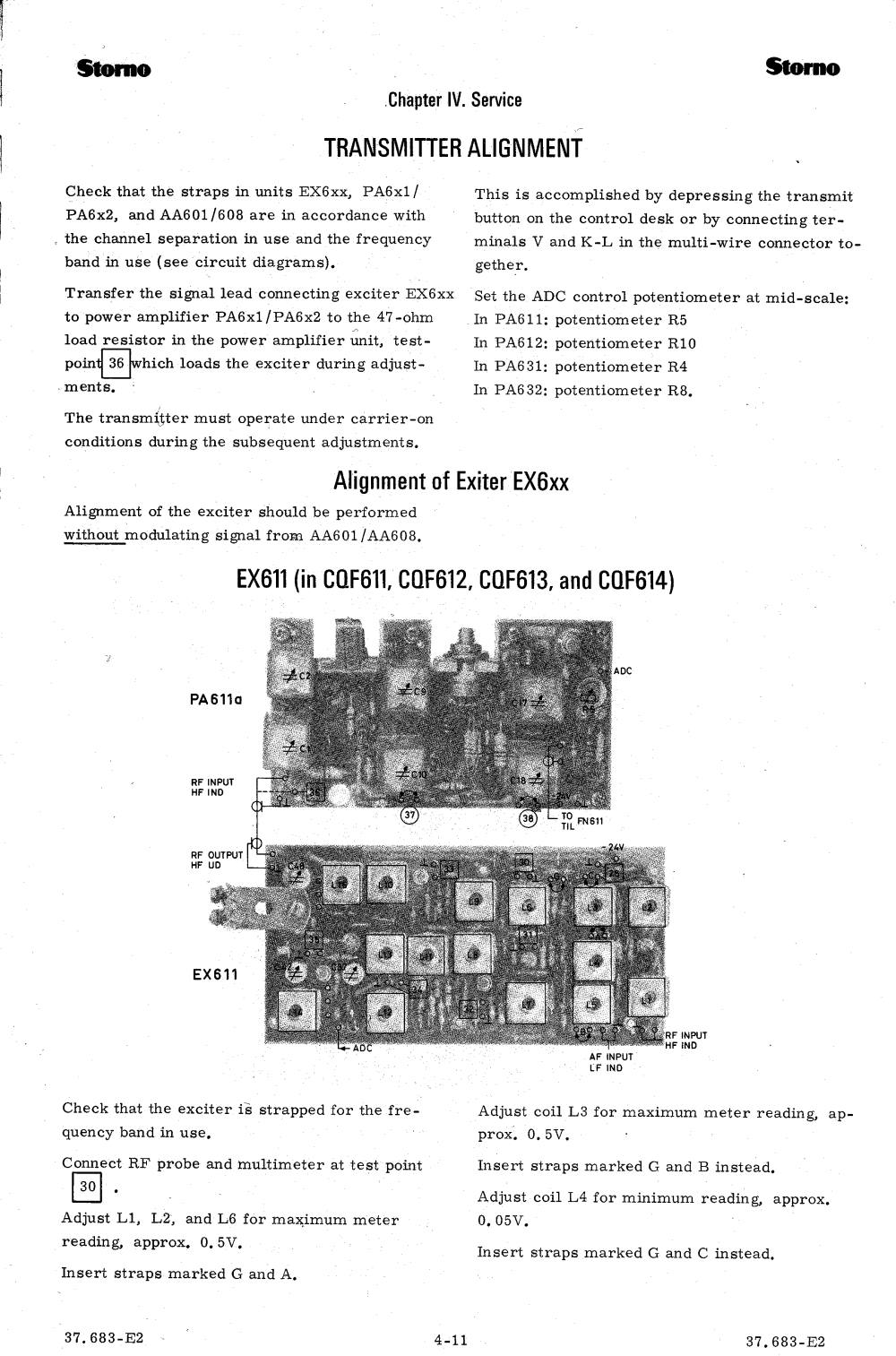 CQF600 Adjustment